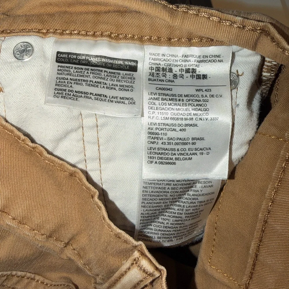 Levis 512 Slim Taper Fit Pants Mens 30x32 Tan Khaki Twill Chino 5-Pocket